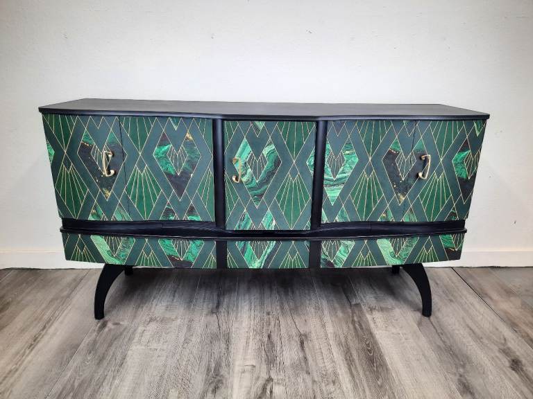 Beautifully Upcycled Art Deco Cocktail Cabinet/Sideboard 