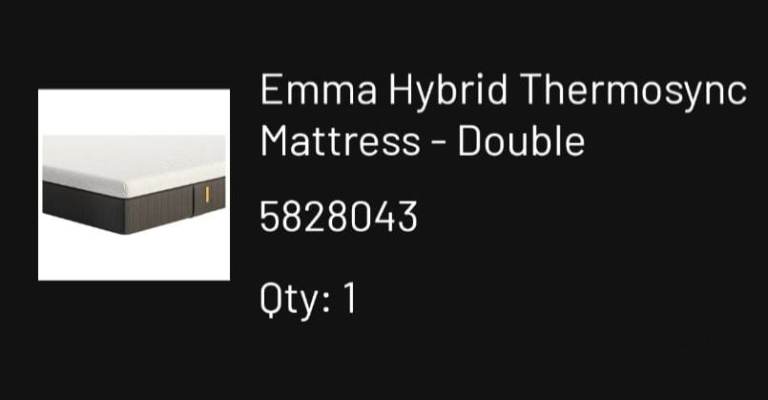 Emma mattress, double