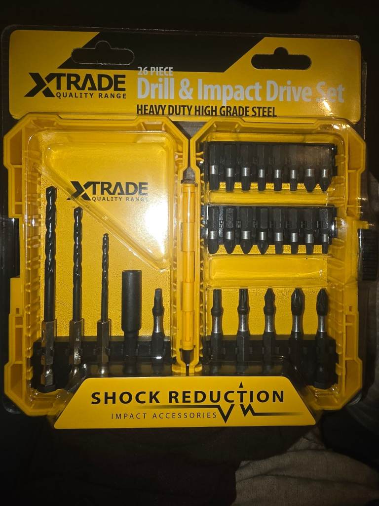 XTRADE 35 Piece Drill & Impact Drive Set - Heavy Duty High Grade Steel