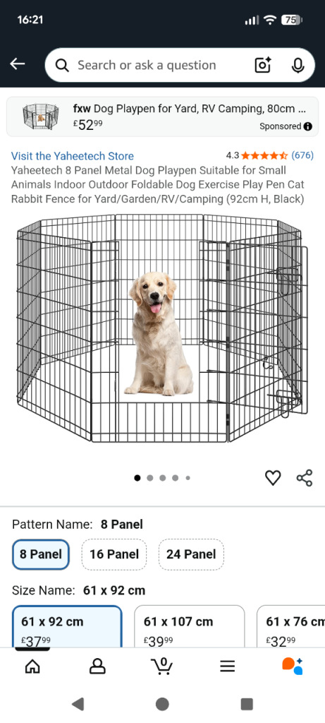 BNIB - Dog Playpen for garden / indoor / outdoor or Pet/Child guard 