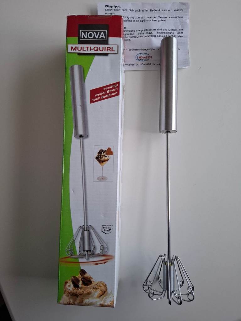 Nova Multi Whisk Hand Pump Action Effortless Whisking Cream, Eggs, Dressing 