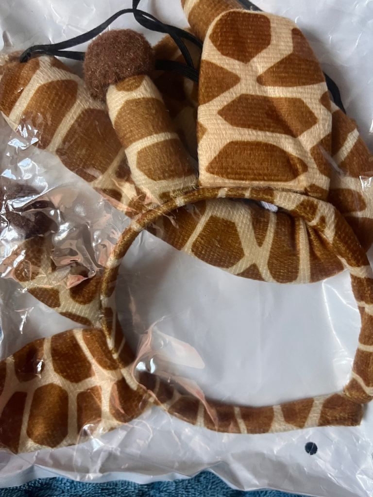 New Giraffe Fancy Dress Headband & Tail Set