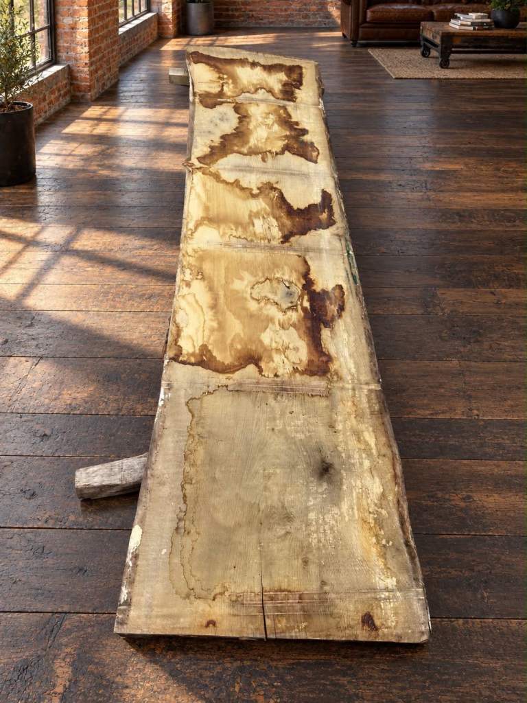 Extra Wide Live Edge Oak Timber Slab 3.04m River Epoxy Resin Tabletop 55mm #10