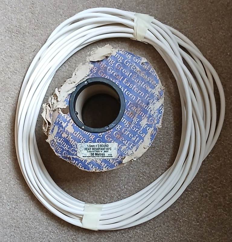 16.5 METERS OF 1.5MM 3 CORE HEAT RESISTANT FLEX READ DESCRIPTION