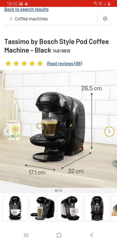 Bosch Tassimo vivy 2 Coffee Machine