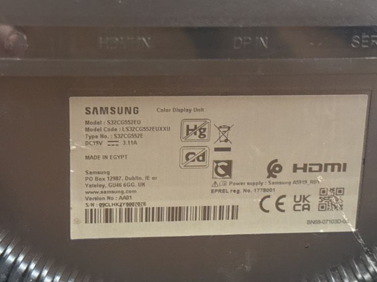 Samsung Odyssey G5 32 Inch Curved Monitor