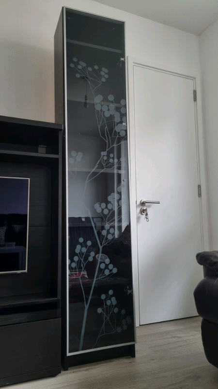 Flower Black Brown Wood Showcase