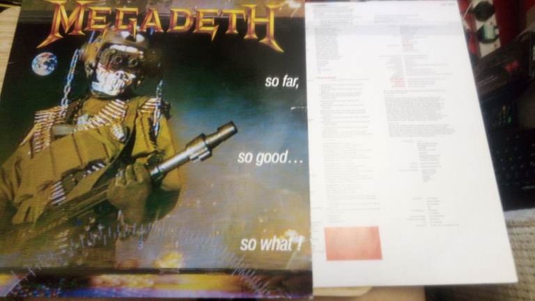Megadeth 'So Far, So Good... So What!' Vinyl Record – NR MINT AND INNER 1988