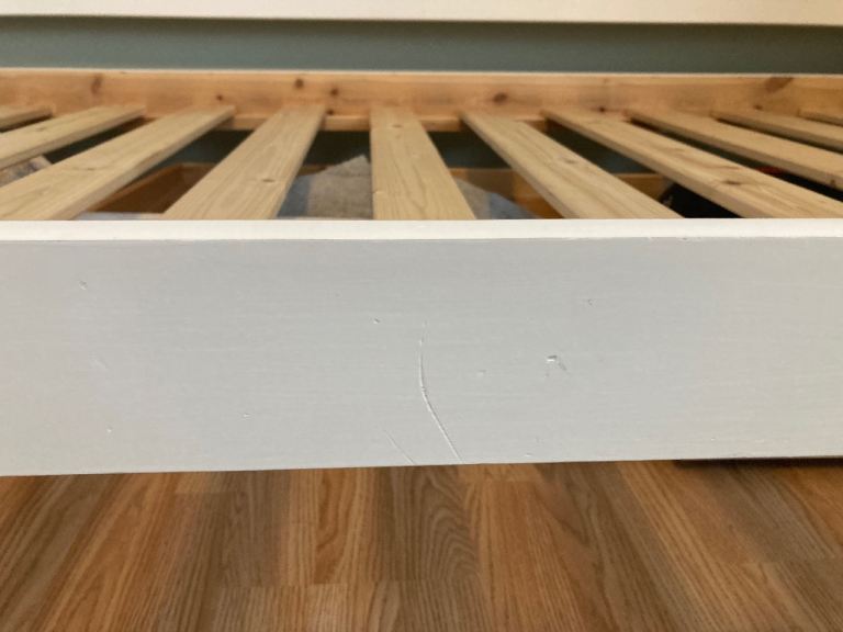 Single wooden day bed with drawers 