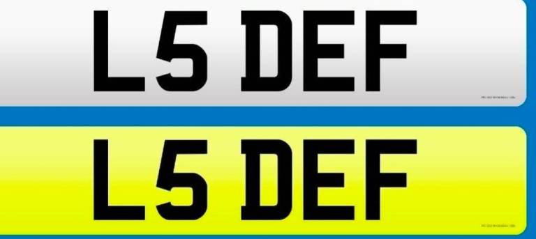 🚗 Private Reg L5 DEF 🚗
