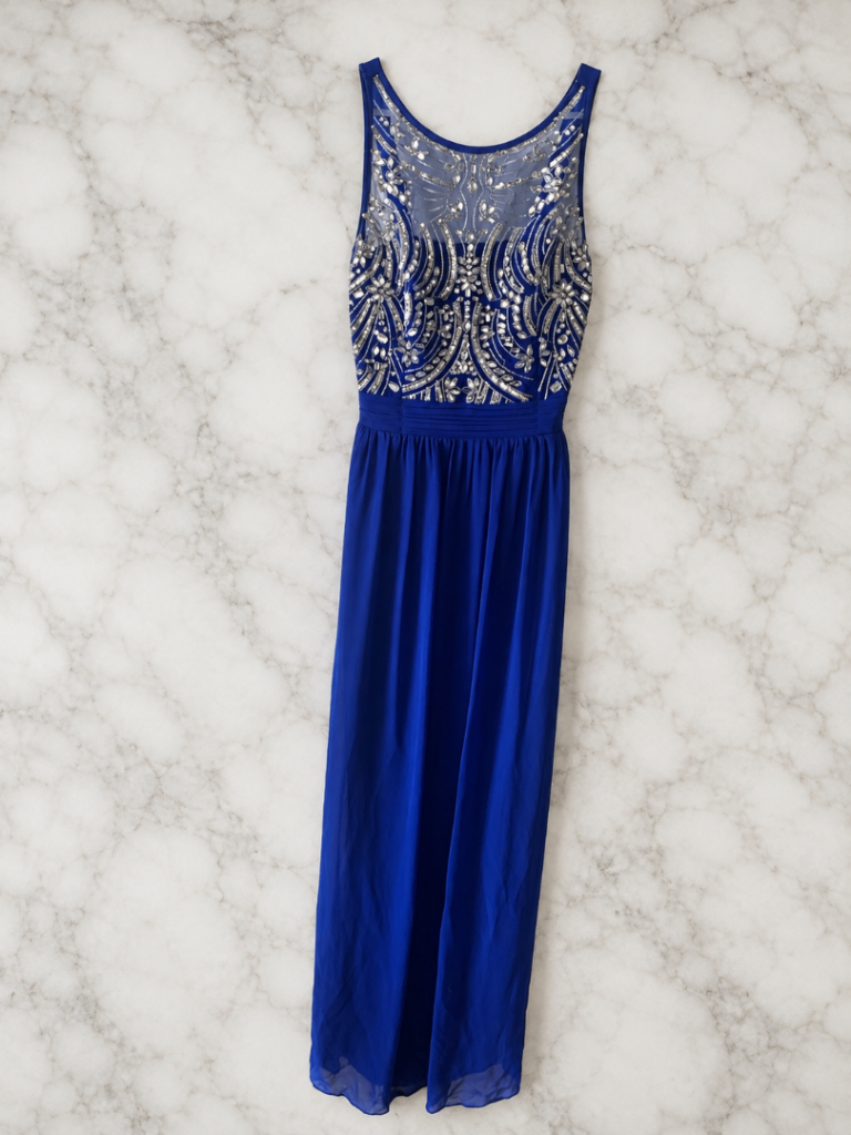 Quiz sequinned maxi dress size Uk 8 party occasion prom