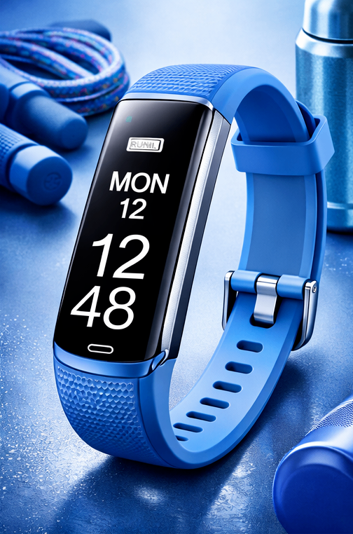 Blue Runlio Fitness Tracker Sleep Monitor Activity Tracker with Step Calorie Count + free shipping