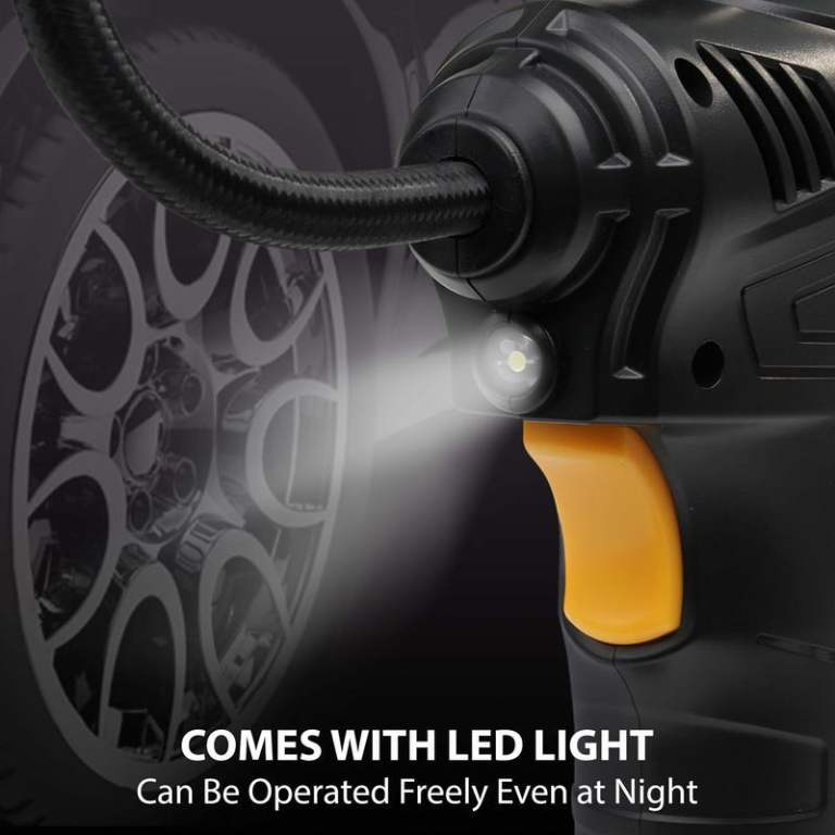 Cordless Electric Car Tyre Inflator Pump compatible with multiple models