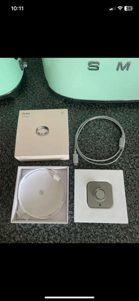 Oura Ring 4 in Silver size 8