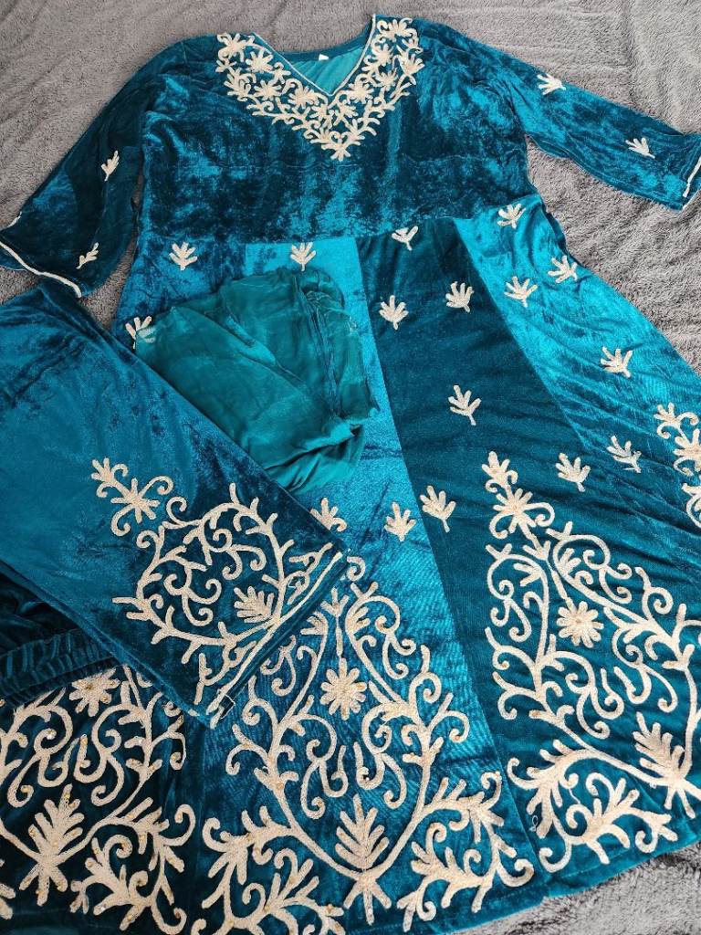 Velvet trousers suit indian style