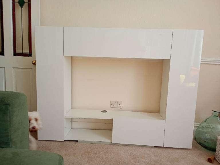 Habitat Wall TV unit in white gloss RRP £750