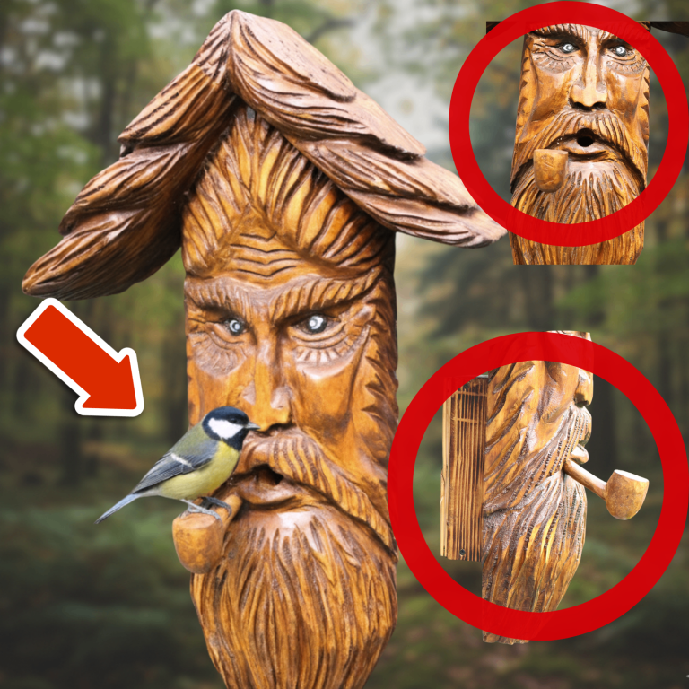 Bird House Hand Carved Chainsaw Wooden  Nest Box Rustic Poplar Garden Decorations