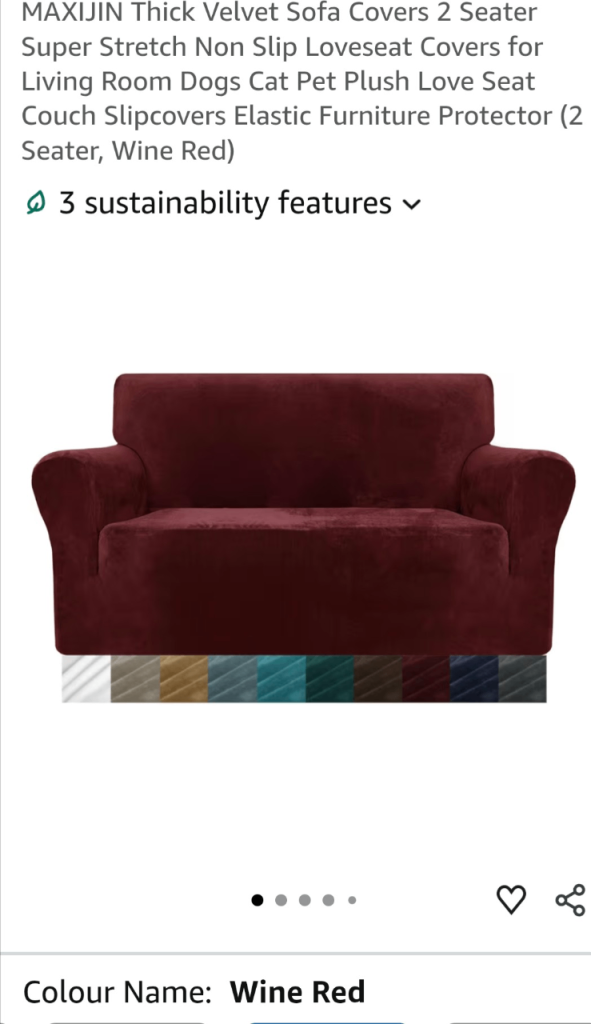 Two wine red sofa covers for 2 and 3 seater 