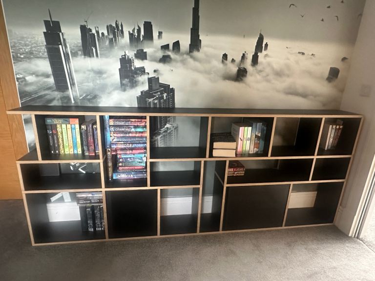 Modern black bookshelf 