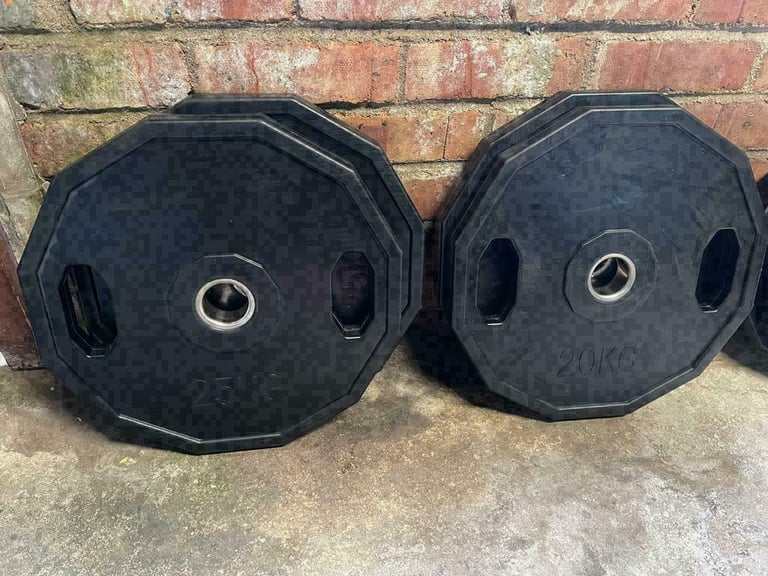 2inch and 1inch weights, dumbbells, barbells, gym