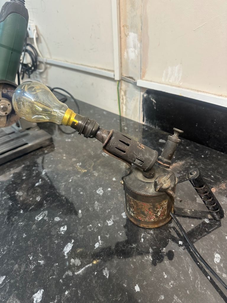 Steampunk Style Blowtorch Lamp