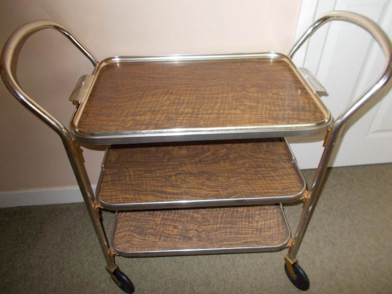 Retro tea / hostess trolley with wheels