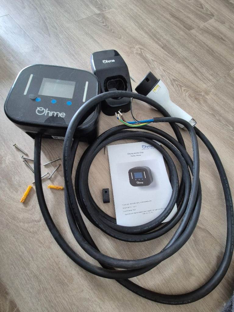 EV charger ohme home pro IP55 tethered full working
