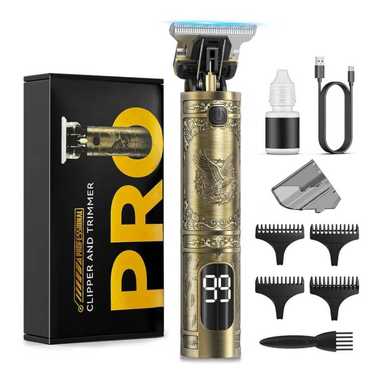 Professional Hair Clipper and Trimmer with Accessories – New