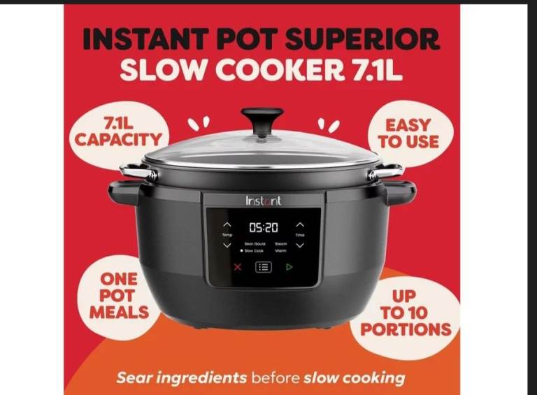 Instant pot superior slow cooker and multicooker 
