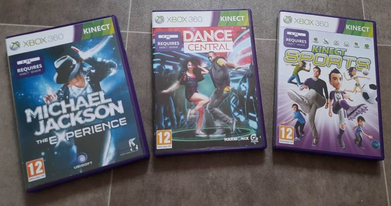 XBOX 360 Kinect Games - Michael Jackson - Kinect Sports - Dance Central - New