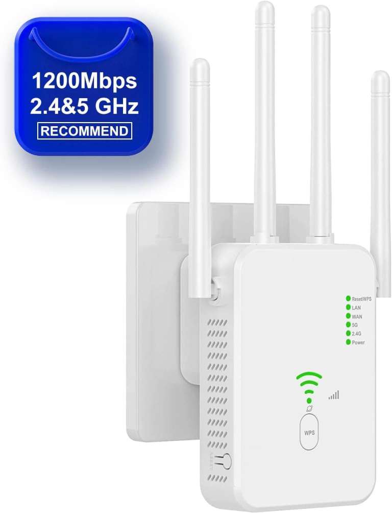 WiFi Signal Booster Wireless Long Range Extender High Speed Repeater Amplifier 1200Mbps Dual Band 5G