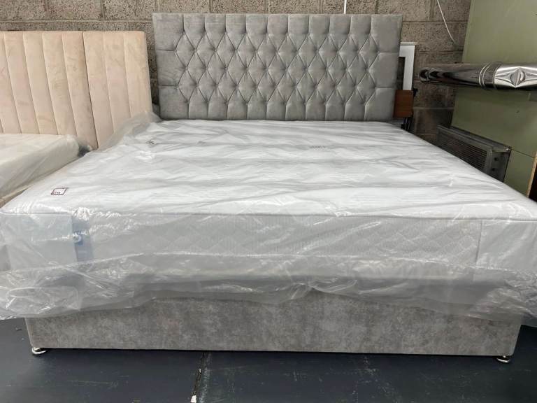 🛏️Complete Super King Size Bed –Divan Base +Drawers+Headboard +Quality Mattress🏠Free Home Delivery