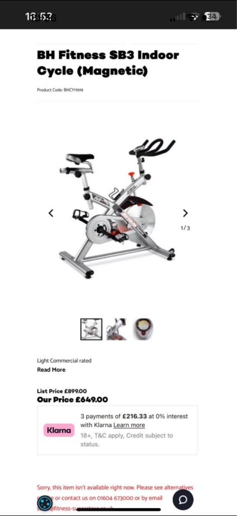 Spin/exercise bike STB3 magnetic 