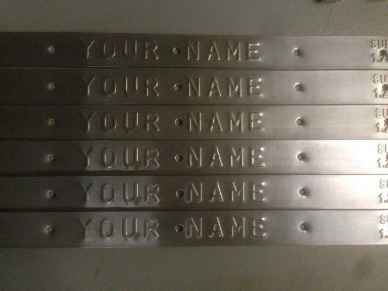 SCAFFOLD BOARD END BAND - CUSTOMISED WITH YOUR COMPANIES NAME 