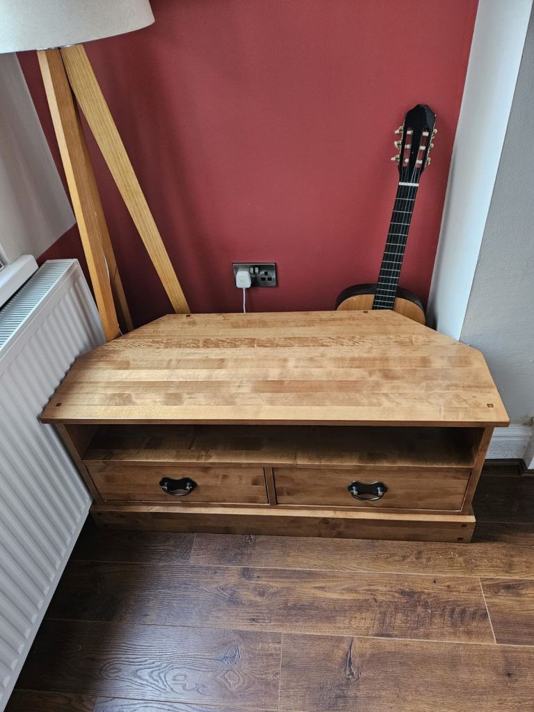 Laura Ashley oak wood TV unit 