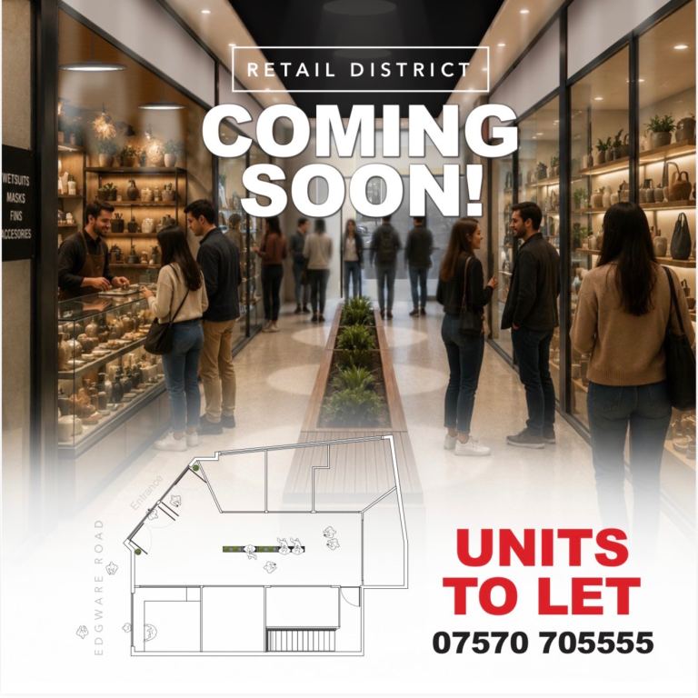 UNITS TO LET EDGWARE ROAD PRIME LOCATION 