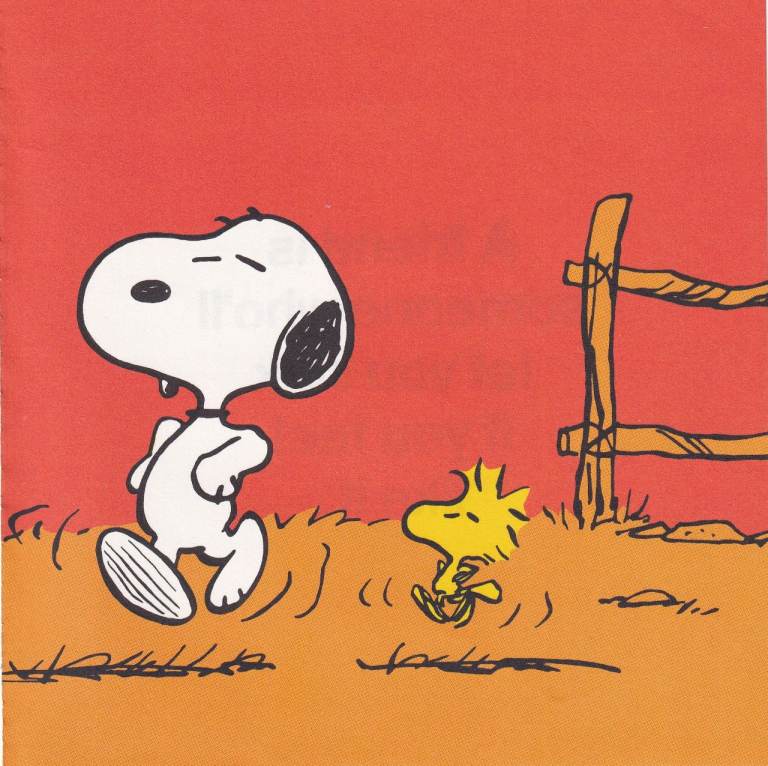 146. A Rare Original Print of SNOOPY AND WOODSTOCK SKIPPING / PEANUTS