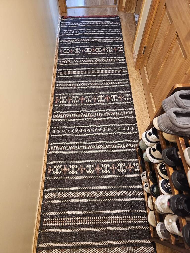 Authentic Moroccan Flatweave (Runner) Rug Wool/Cotton Blend
