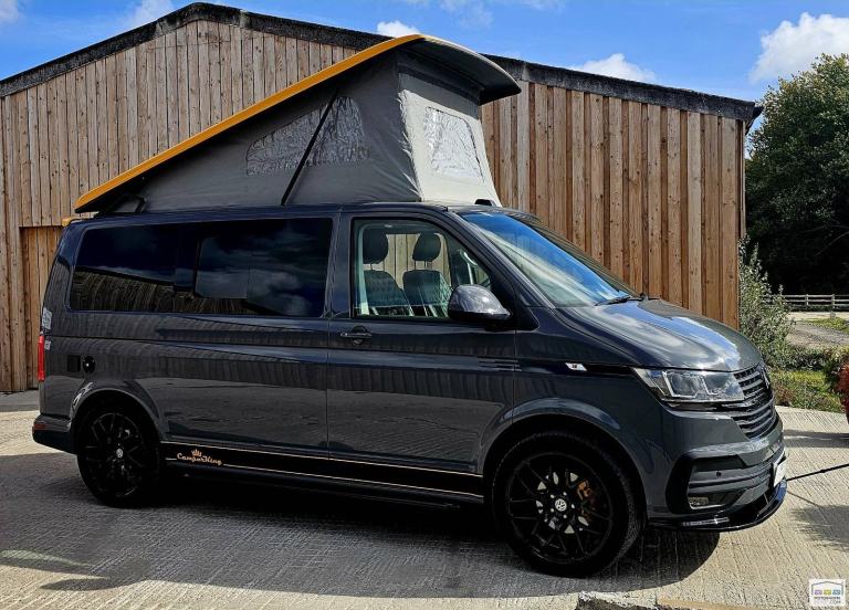 VW Transporter T6.1 2021 T28 Highline Poptop CamperKing 7k 4 berth/belt