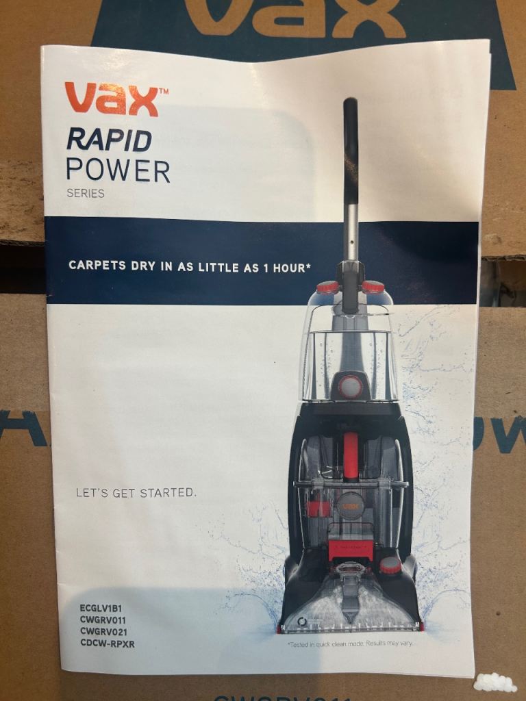 BRAND NEW Vax Rapid Power Revive Carpet Washer (Unused / Open Box)