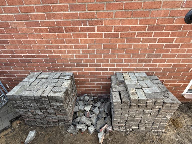 Used Grey Block Paving Bricks - Good for Garden Projects