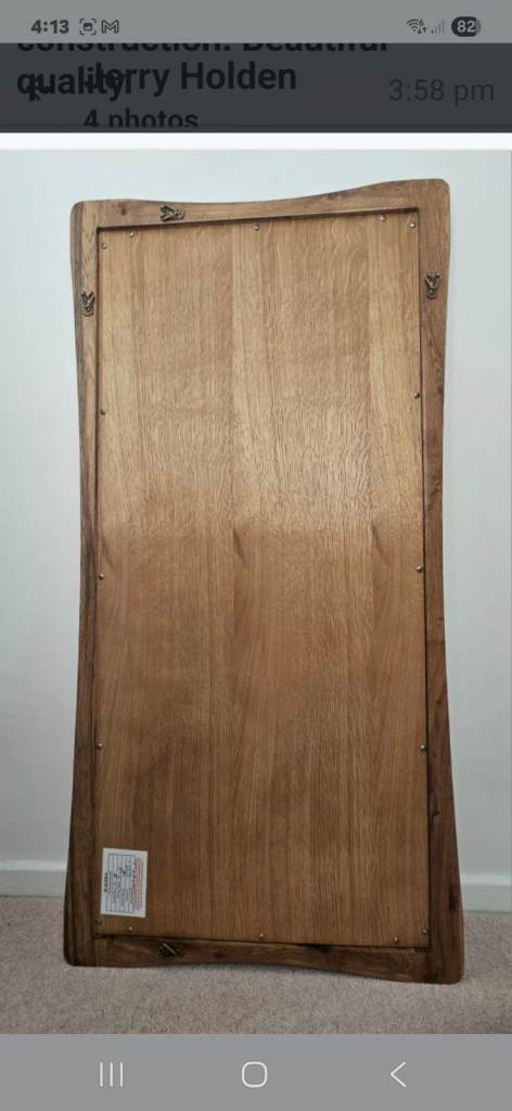 Oak Furniture Land - rustic oak mirror 