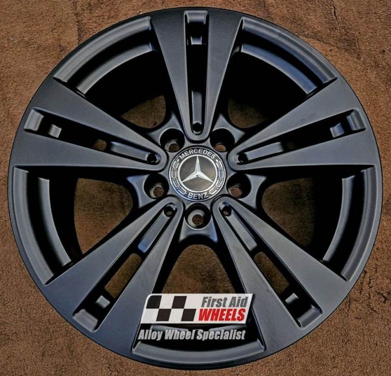 R620BS Swap MERCEDES A B CLASS CLA 4X 17'' GENUINE SATIN BLACK ALLOY WHEELS
