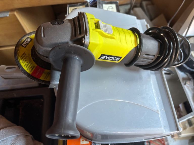 Ryobi 4 1/2 “ angle grinder , electric. 