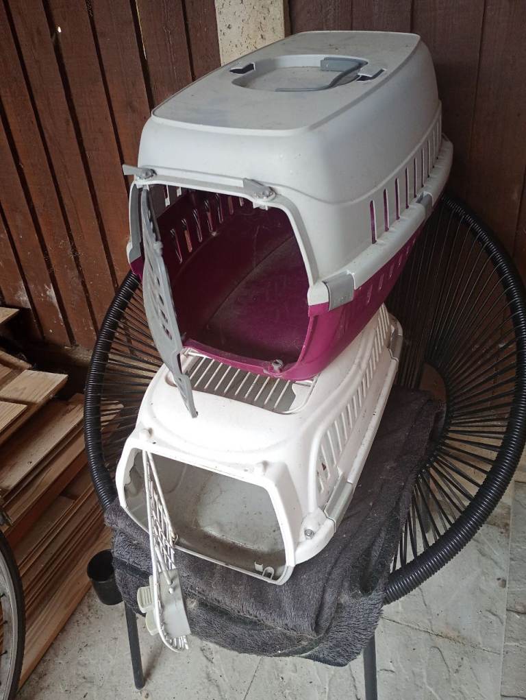 Two cat carrier carriers
