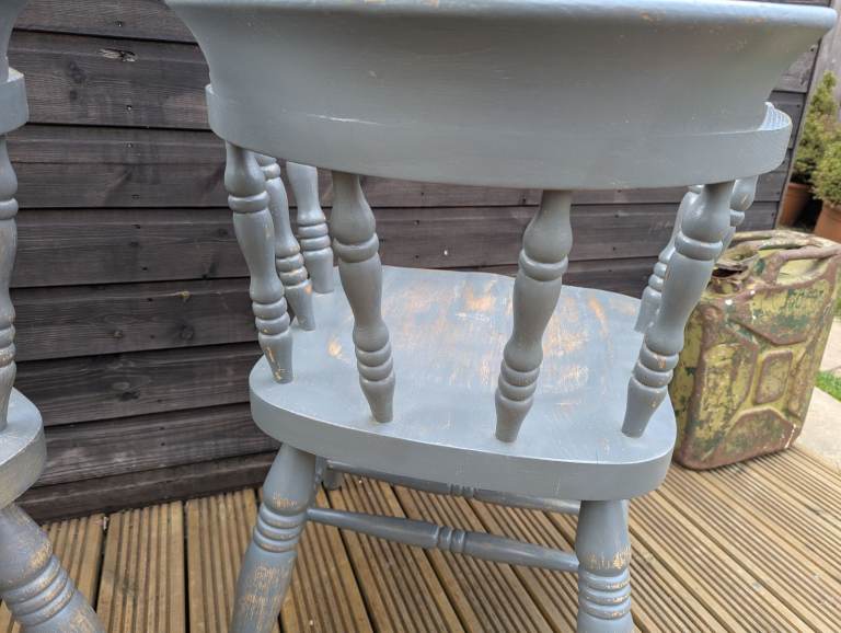 For Sale a pair of Solid oak Captain's Chairs