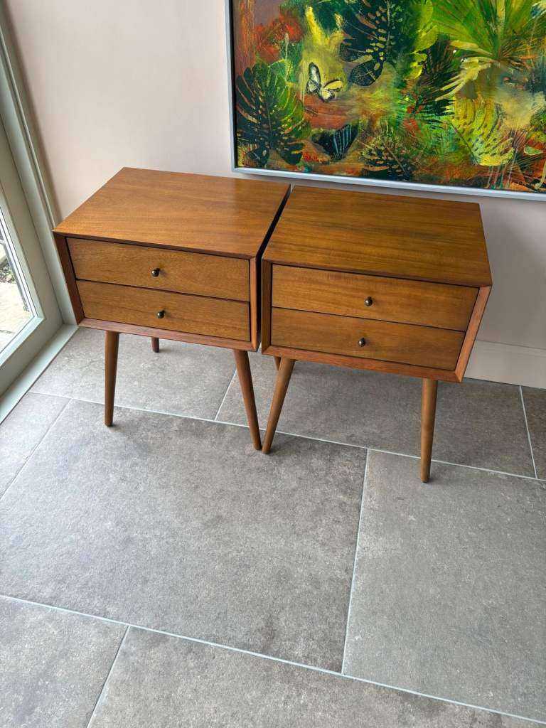 West Elm Mid Century Bedside Table x 2 