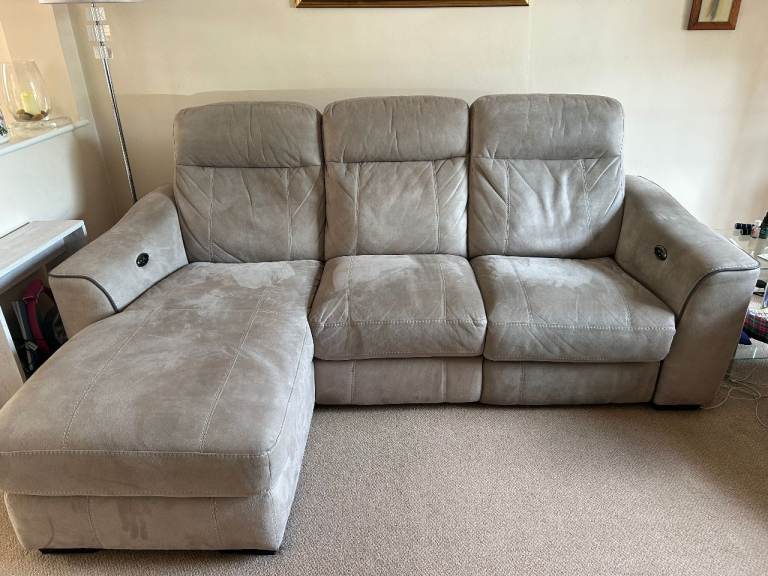 3 Seater reclining sofa with chaise and reclining arm chair