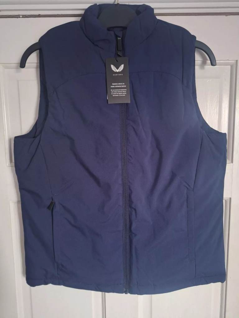 Castore women's weather resistant warm padded gilet bodywarmer 8-14 Navy -51%