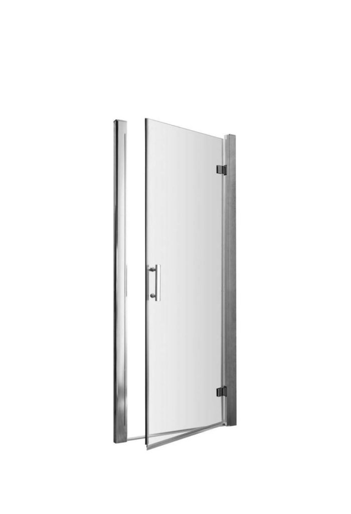 £125 NEW 900 hinged 8mm New Glass Shower Enclosure Door - Silver Frame